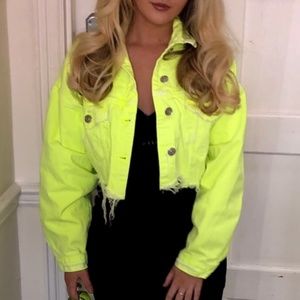 Neon denim jacket zara Clearance